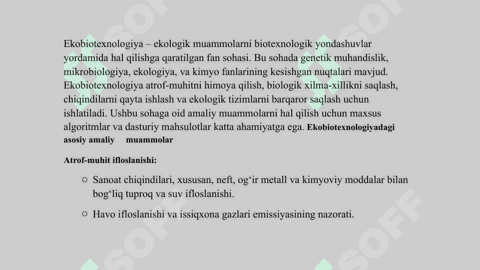 ATROF MUHITNI MUHOFAZA QILISHDA EKOLOGIK BIOTEXNOLOGIYANING AHAMIYATI 2