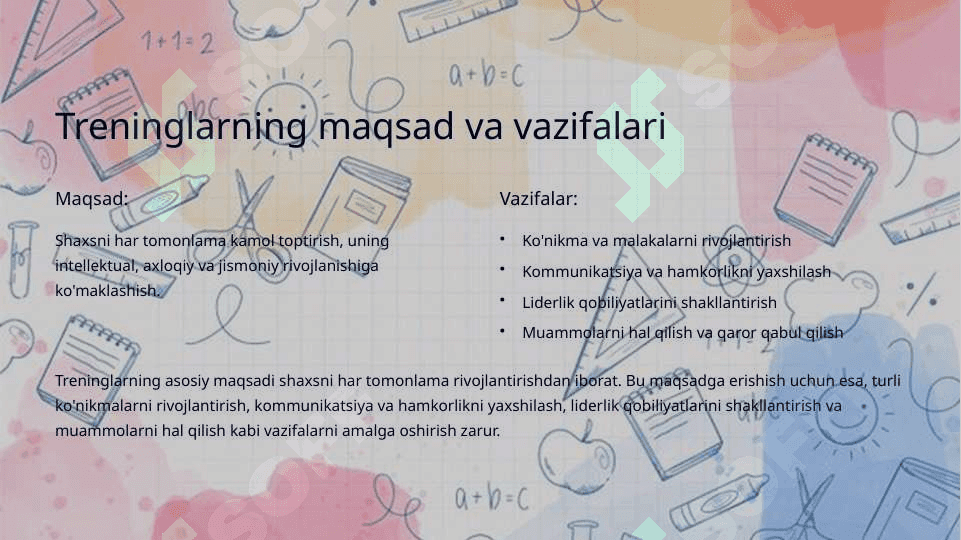 Tarbiyaviy ishlarni olib borishda treninglarda foydalanishning samaradorligi 3