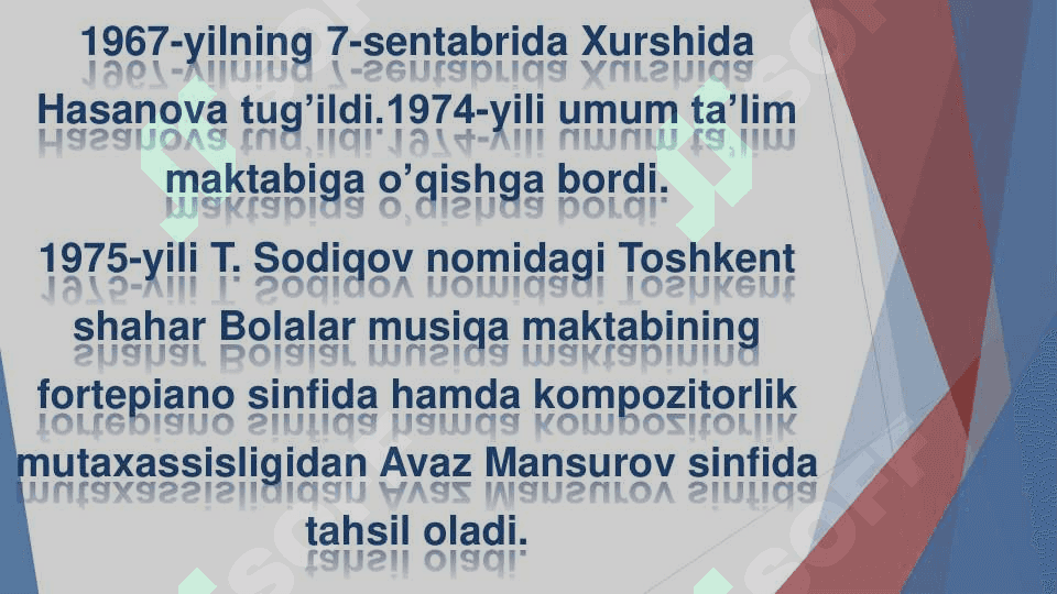 Xurshida Xasanova haqida slayd 2