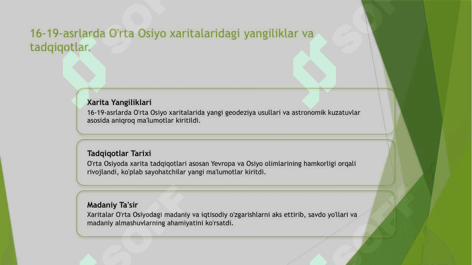 XVI-XIX ASR birinchi yarimida Órta Osiyo haqidagi tarixiy geografik tadqiqotlar 4