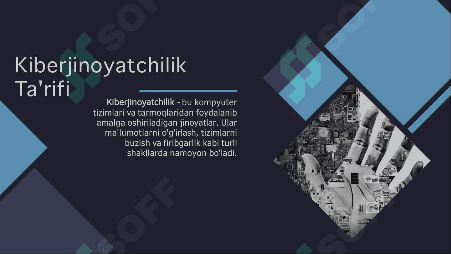 MAVZU:KIBERJINOYATCHILIK VA UNING KENG TARQALISH SABABLARI. 5