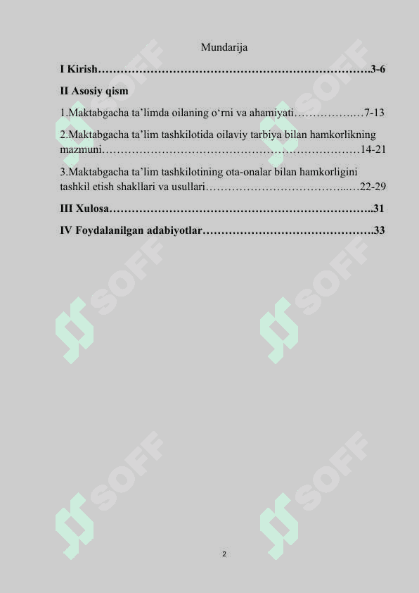Maktabgacha ta’lim tashkilotining ota-onalar bilan hamkorligidagi ishining mazmuni,shakl va usullari 2