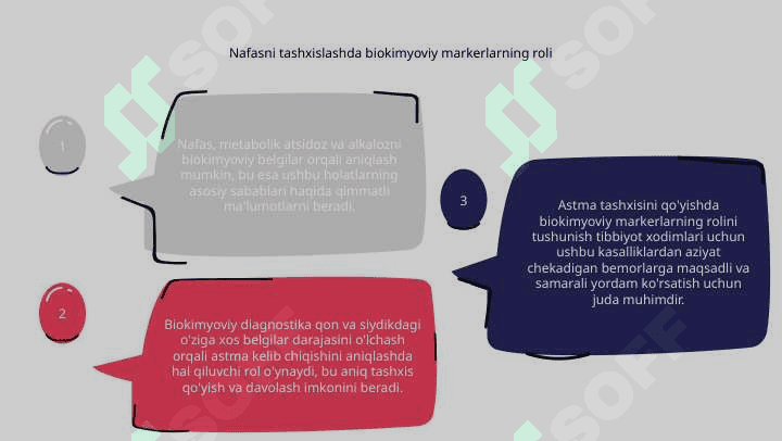 Nafas va metabolik atsidozlar va alkalozlarni kelib chiqish Biokimyoviy tashxisi 8