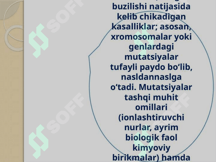 Molekulyar  genetika asoslari irsiy kasalliklar 3