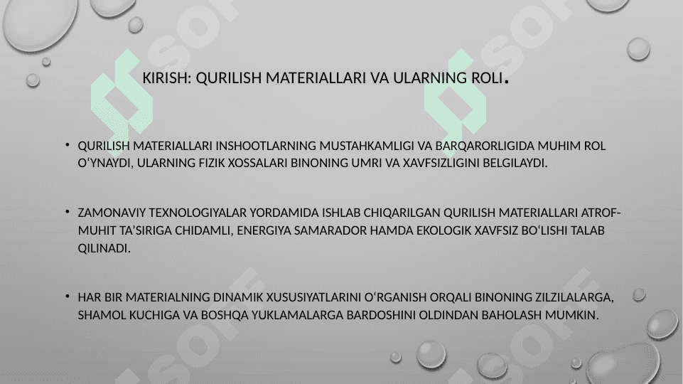 Qurilish materiallarining dinamik xususiyatlari 2
