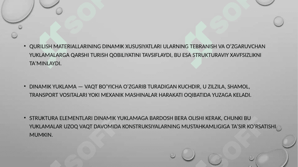 Qurilish materiallarining dinamik xususiyatlari 3