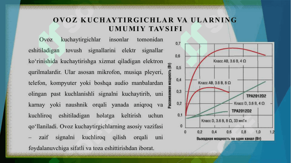 Ovoz kuchaytirgich kaskadlari 3