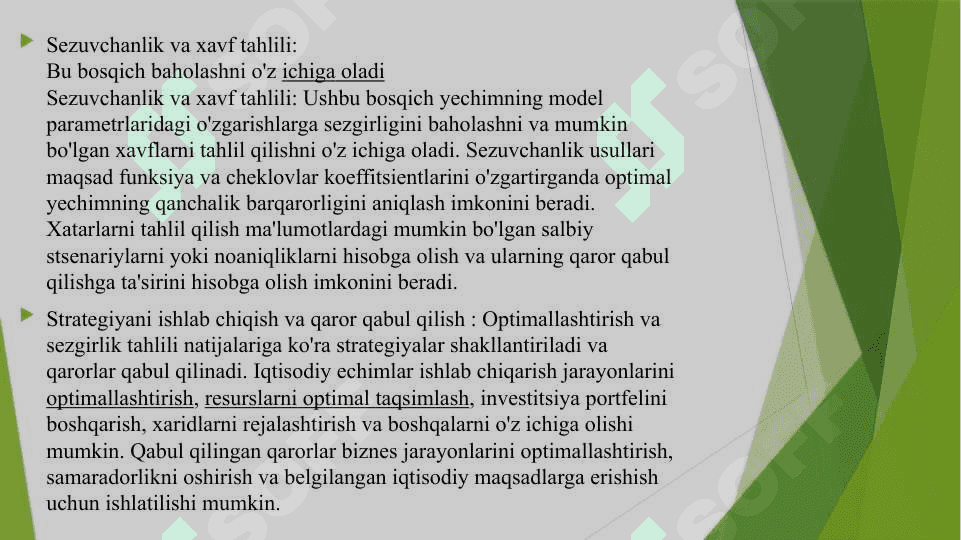 Optimizatsiya usullari iqtisodiyot masalalarga qullash uslubiyati 4