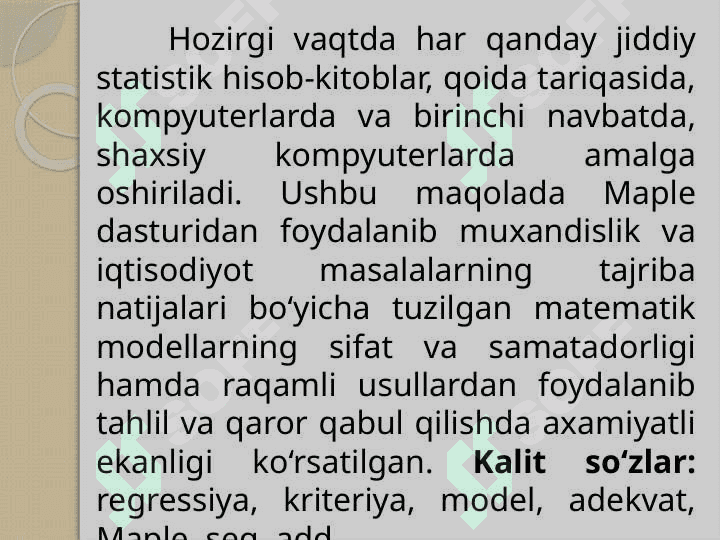 Amaliy matematika 2