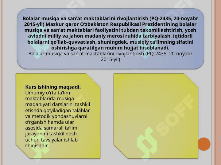 Umumiy o’rta ta’lim maktablarida musiqa madaniyati darslarini tashkil etishda qo’yiladigan talablar. 2