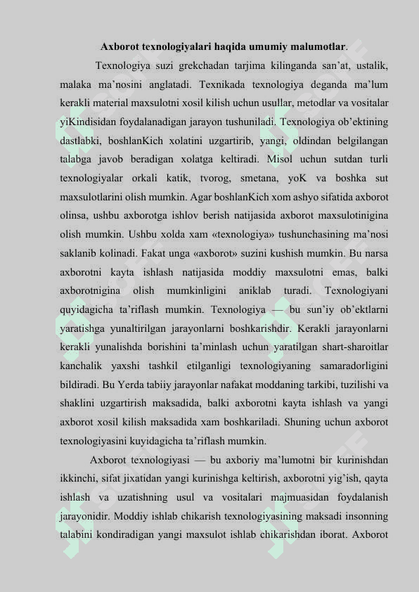 Axborot texnologiyalarini ro’li 2