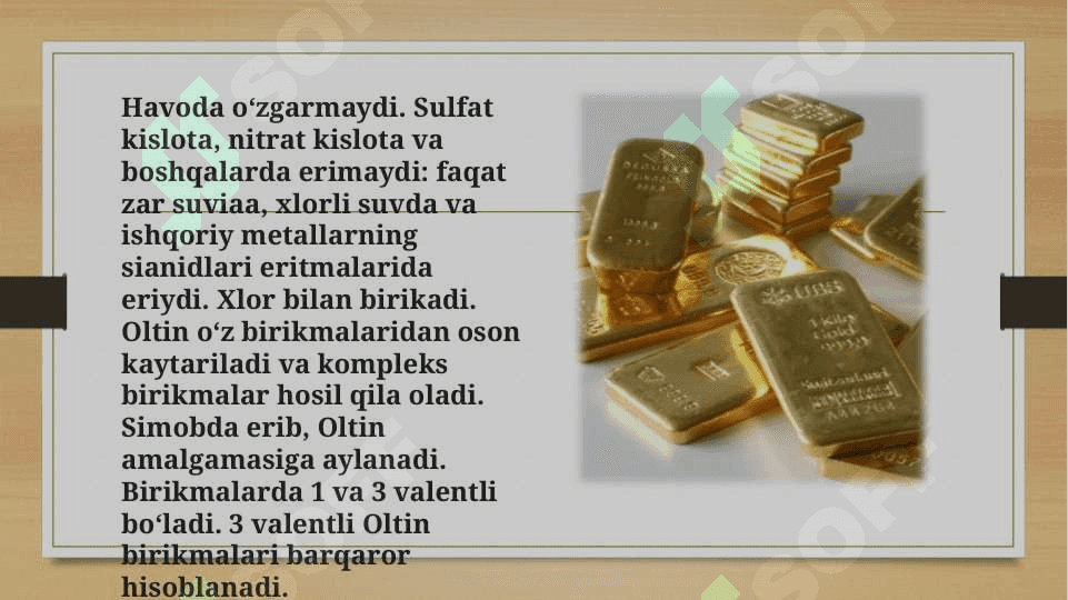 Rangli metallar(Oltin) 7