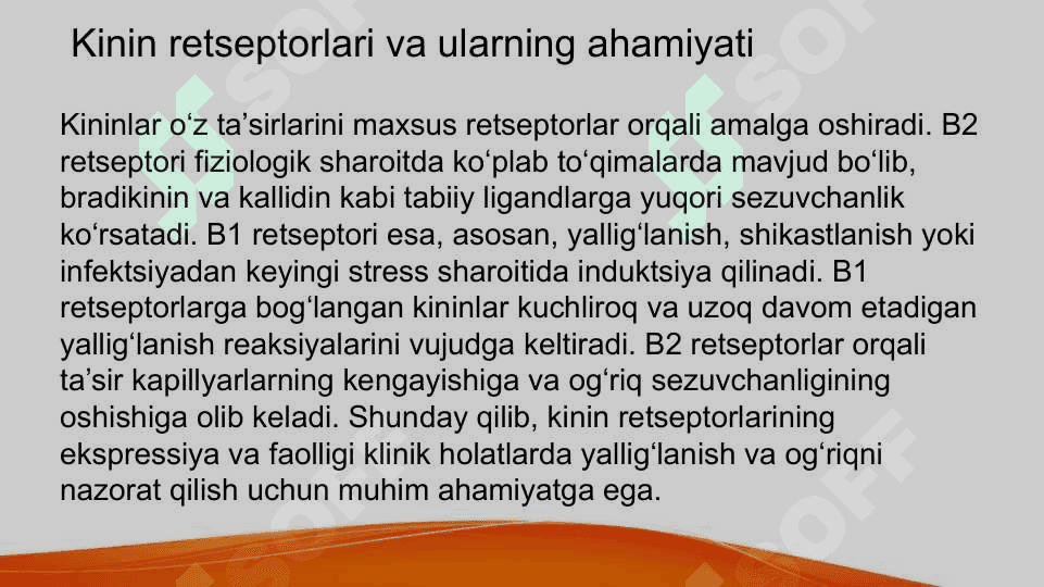 Kallikrein-kinin tizimi , klinik ahamiyati 8