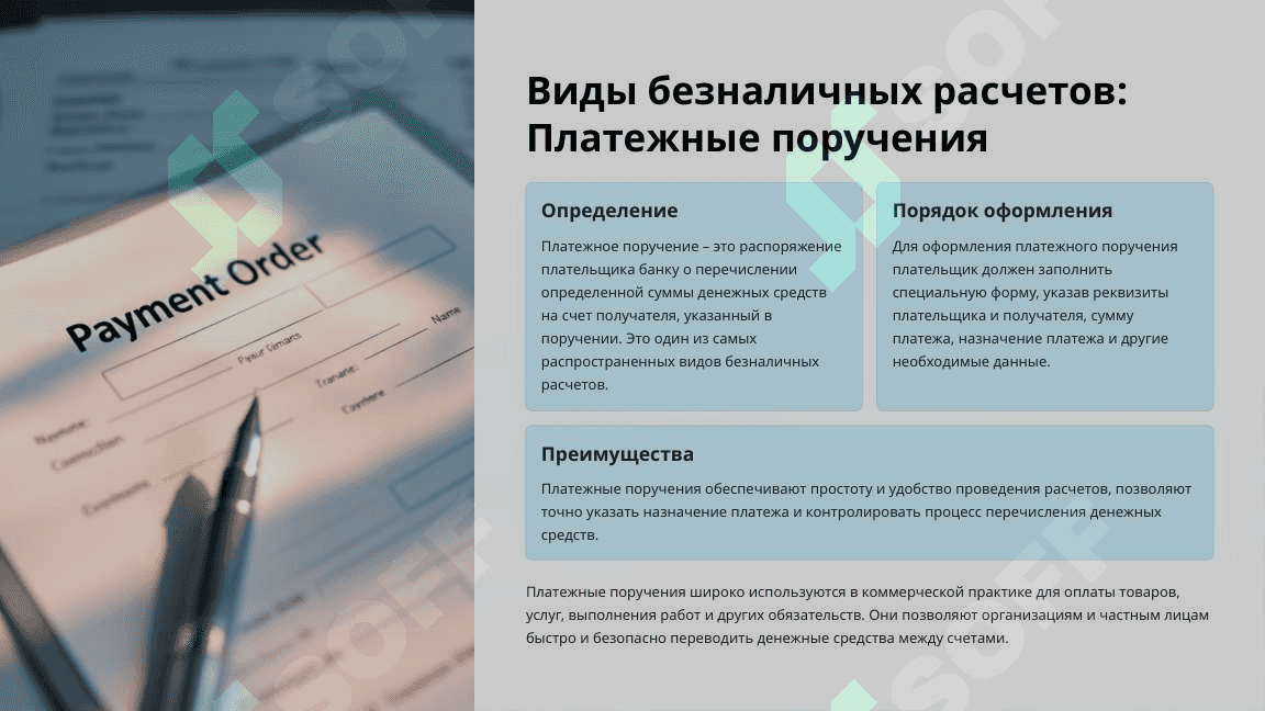Основы организаций безналичных расчетов 6