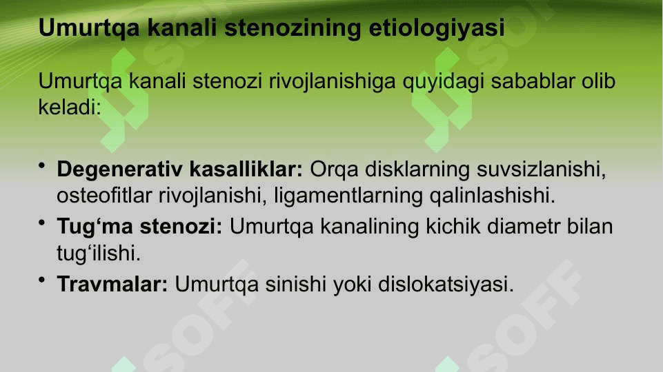 Umurtqa kanali stenozi 4