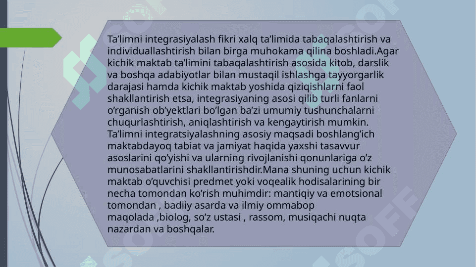 Boshlang’ich maktabda integratsiyalashgan ta’limdan foydalanish. 4