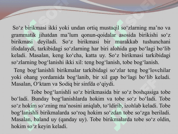 SO‘Z BIRIKMASI SINTAKSISI 3