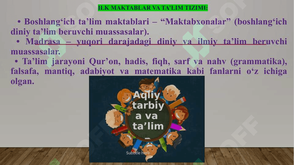 O‘rta Osiyoda tarbiya,         maktab va pedagogik fikrlar 8