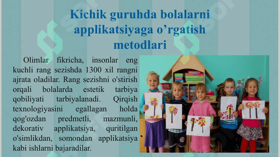 “Kichik guruhda bolalarni applikatsiyaga o’rgatish metodlari” 2