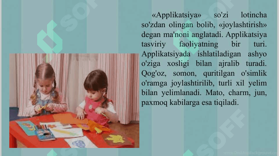 “Kichik guruhda bolalarni applikatsiyaga o’rgatish metodlari” 3
