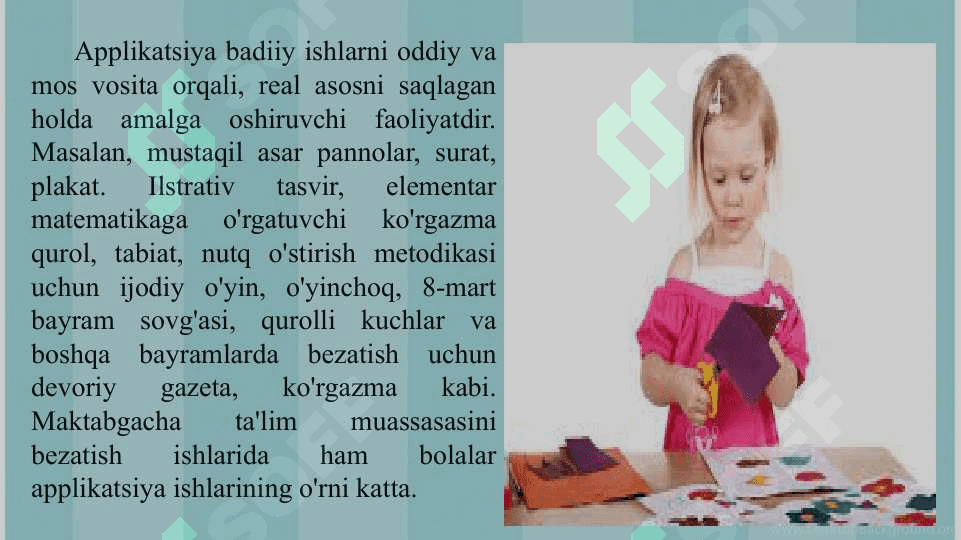“Kichik guruhda bolalarni applikatsiyaga o’rgatish metodlari” 4