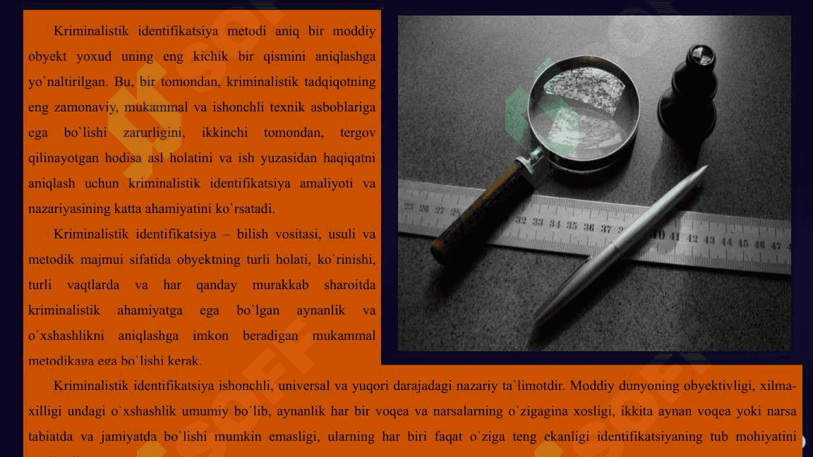 Kriminalistik Identifikatsiya 6