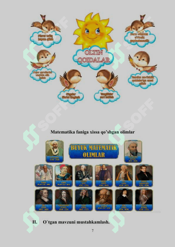 :3- sinf matematika darslarida “Aylana yasash” mavzusi orqali geometrik materiallar ustida ishlash 7