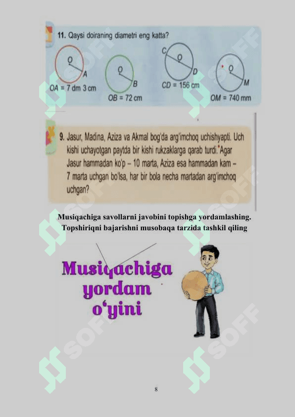 :3- sinf matematika darslarida “Aylana yasash” mavzusi orqali geometrik materiallar ustida ishlash 8