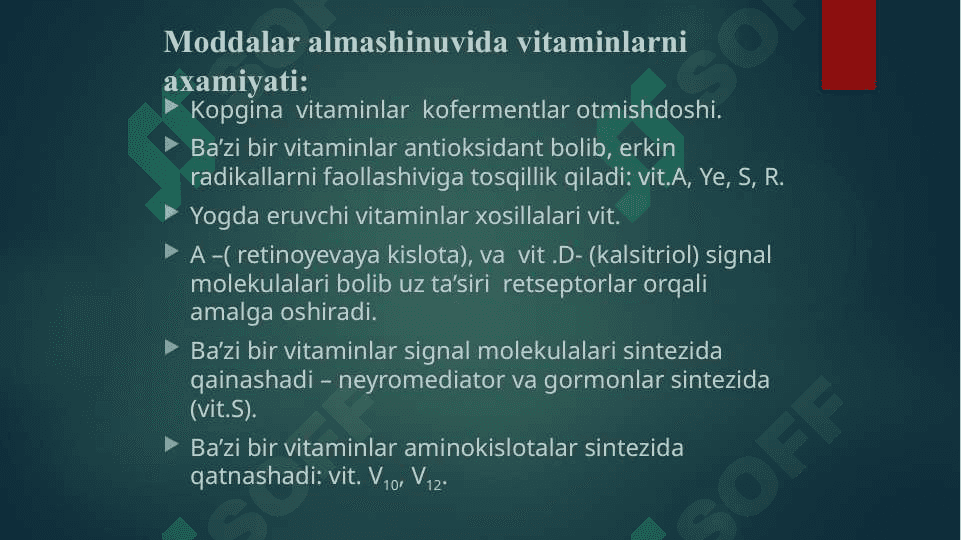 VITAMINLAR  KLINIK  FARMAKALOGIYASI 4