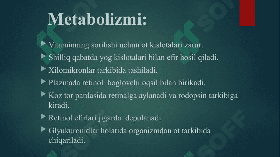 VITAMINLAR  KLINIK  FARMAKALOGIYASI 7