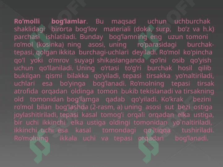 Desmurgiya va bog’lov turlari 5