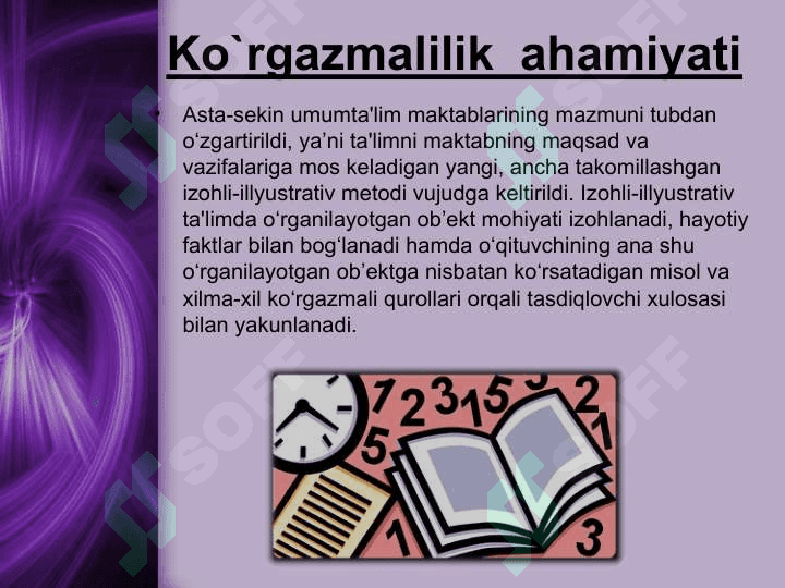 Ko`rgazmalilik ahamiyati va boshlang`ich sinflarda qo`llanilishi 3