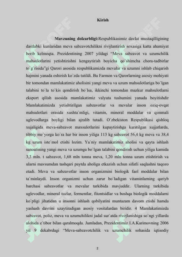 Quritilgan maxsulotlarni saqlashni tashkil etish. 2