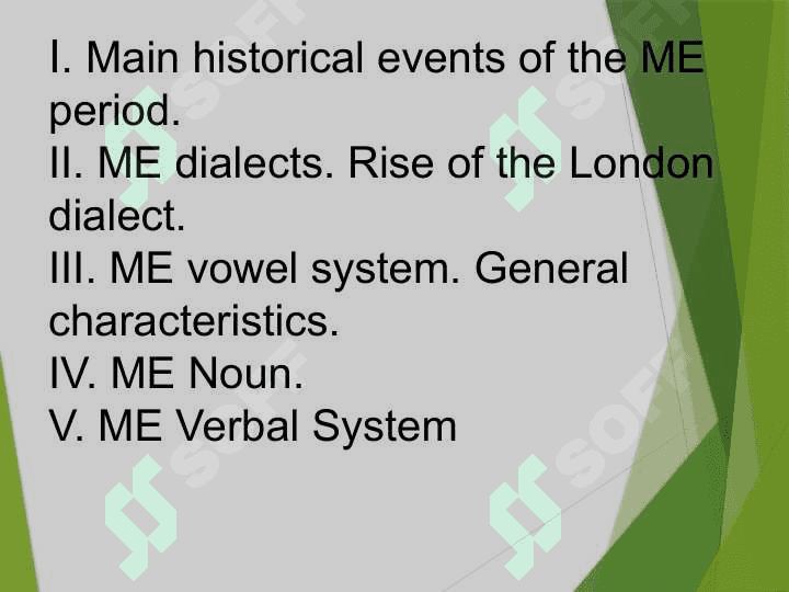 ME Phonology. ME Morphology. 2