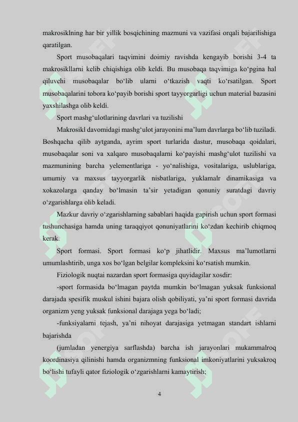 MAKROSIKLLARDA MASHG`ULOTLAR JARAYONINING TUZISH METODIKASI 4