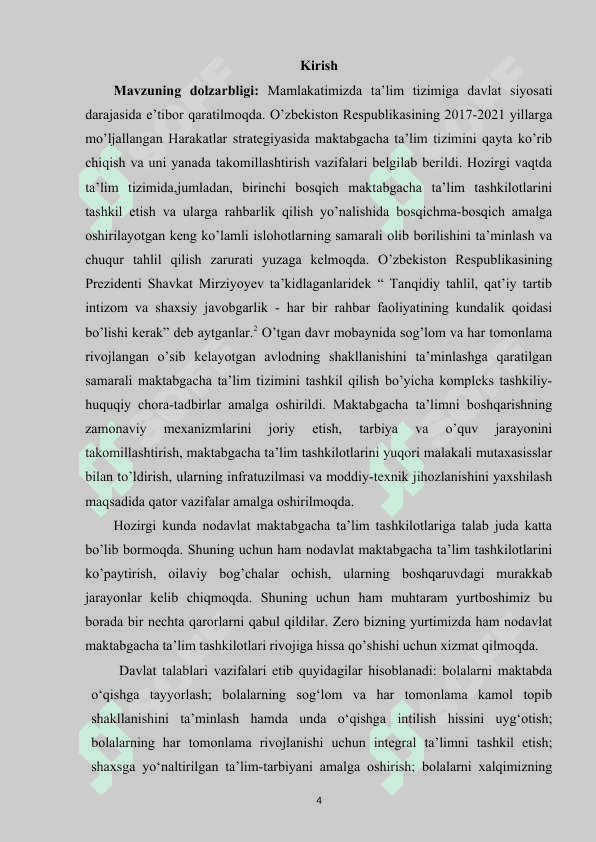 Maktabgacha ta’lim tashkilotlarini tekshirishi bo‘yicha mavzuli tekshirish akt loyihasini ishlab chiqish 3
