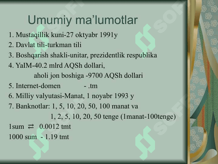 Turkmaniston iqtisodiyoti 3