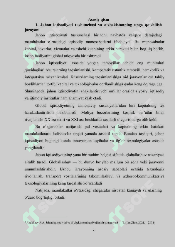 OʻZBEKISTONNING JAHON IQTISODIYOTIGA QOʻSHILISH   XUSUSIYATLARI 5