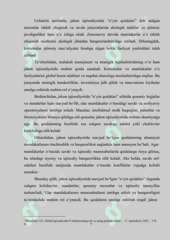 OʻZBEKISTONNING JAHON IQTISODIYOTIGA QOʻSHILISH   XUSUSIYATLARI 7