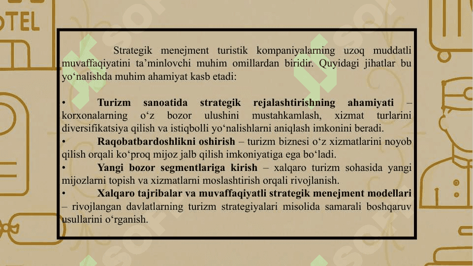 Turizmda strategik menejmentning rivojlanish istiqbollari 4