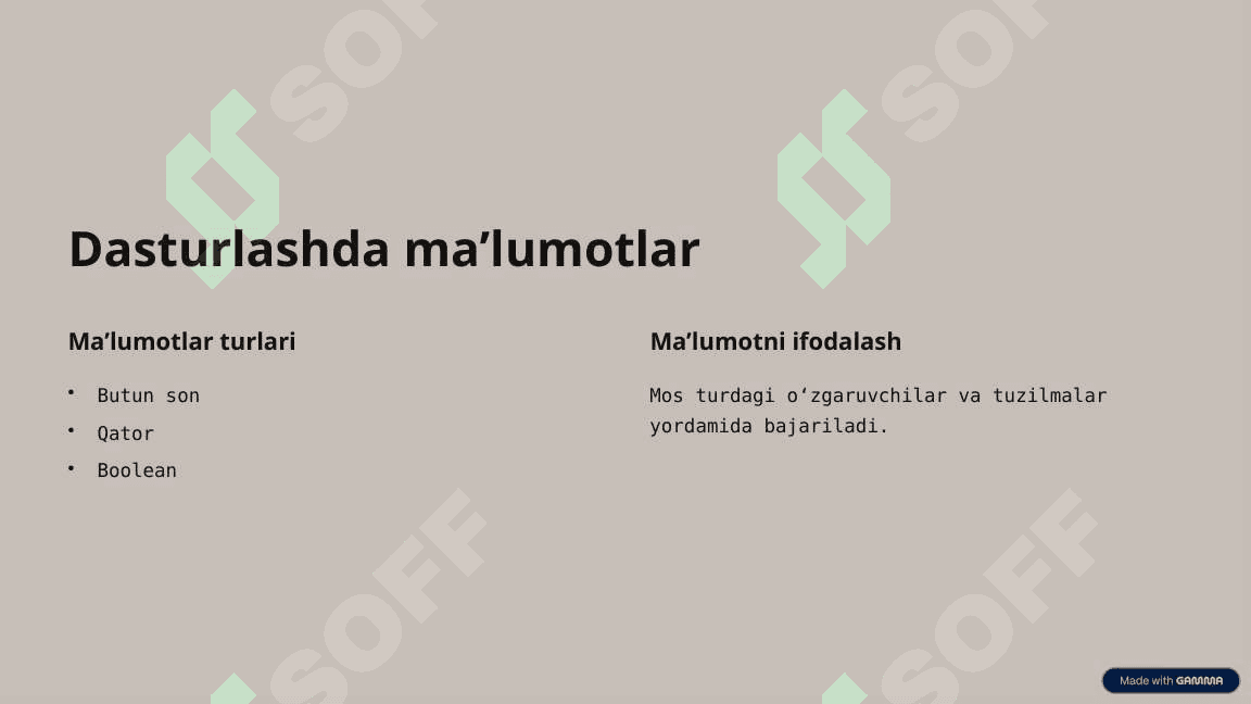 Maʼlumotlar tuzilmasiga kirish 3