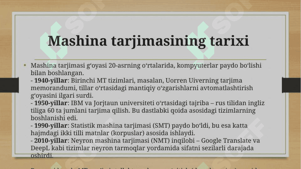 Mashina tarjimasi. Kompyuter leksikografiyasi 3