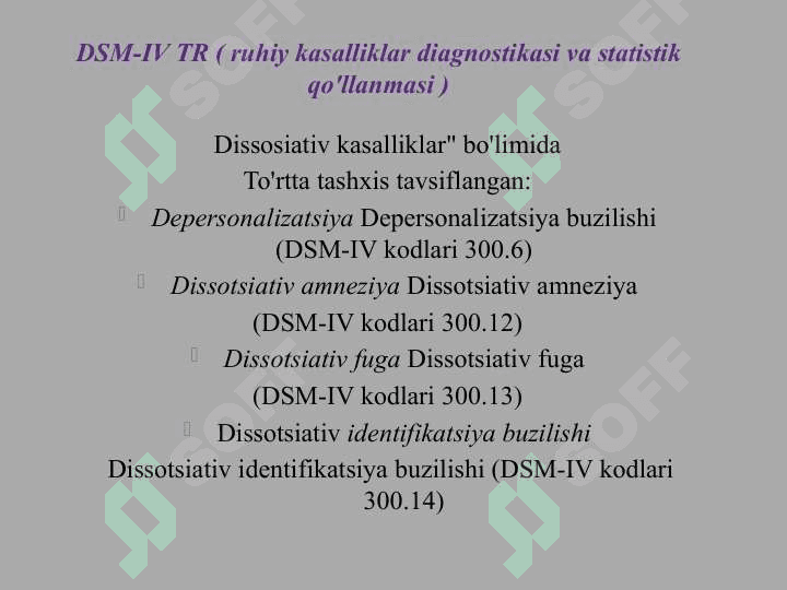 Dissosiativ buzilishlar 5
