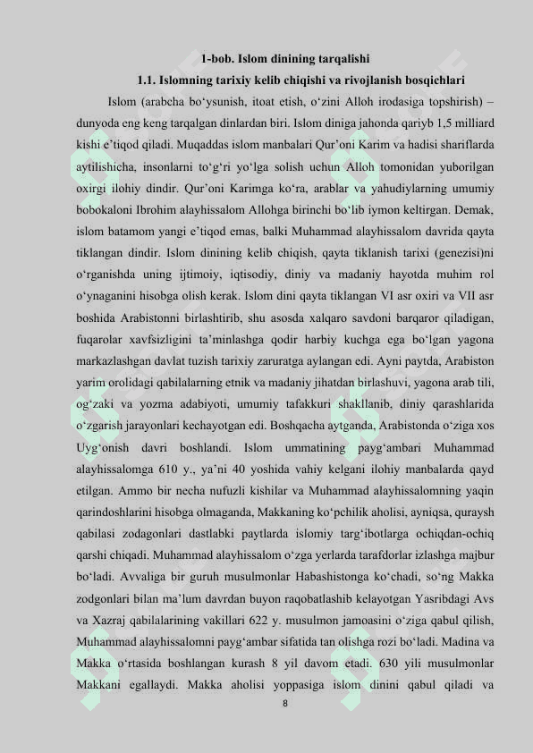 Islom dinining tarqalishi va uning milliy taʼlim tarbiyaga taʼsiri 8