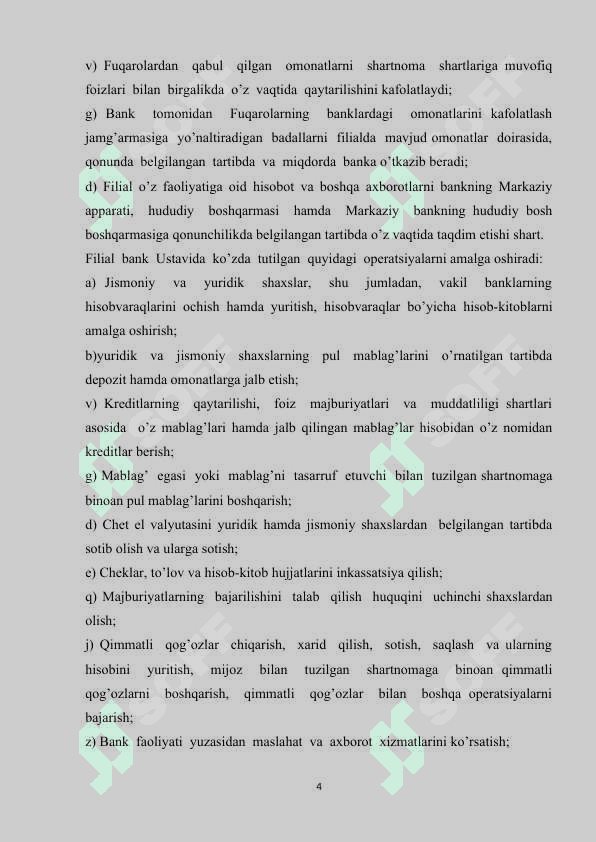 Agro bank amaliyot hisoboti Jarqo’rg’on tumani 4