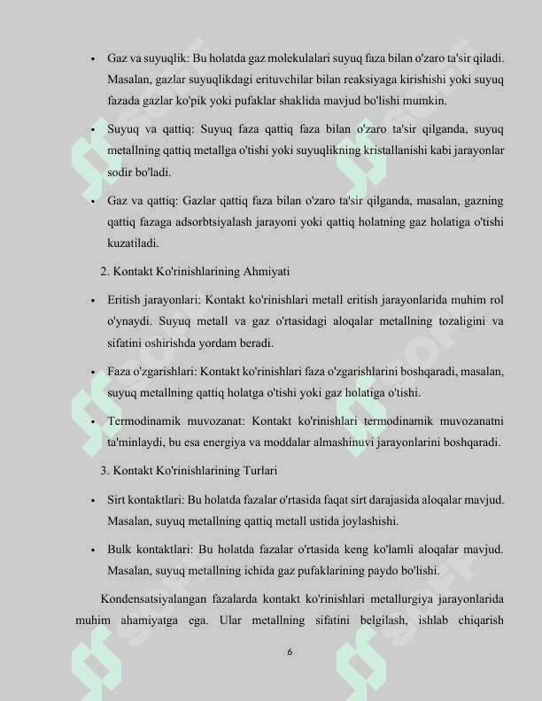 Kondensatsiyalangan fazalar to'g'risida ma'lumot 6
