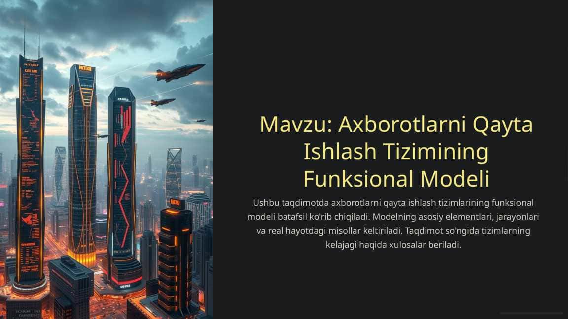 Axborotlarni Qayta Ishlash Tizimining Funksional Modeli 1