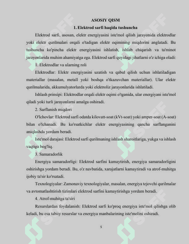 Elektrod sarfini kamaytirish yo'llari 5