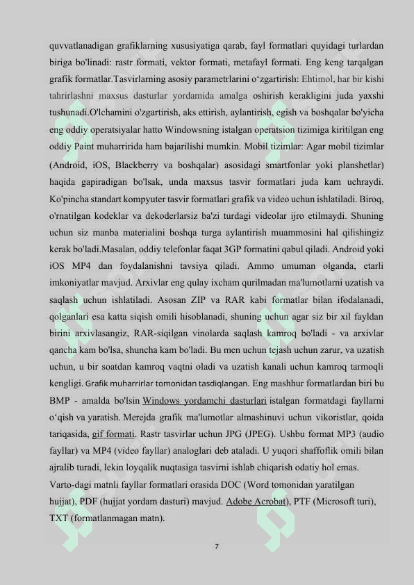 KOMPYUTER GRAFIKASI SOHASIDAGI FAYL FORMATLARI VA BIR-BIRIDAN FARQLI JIHATLARI 7