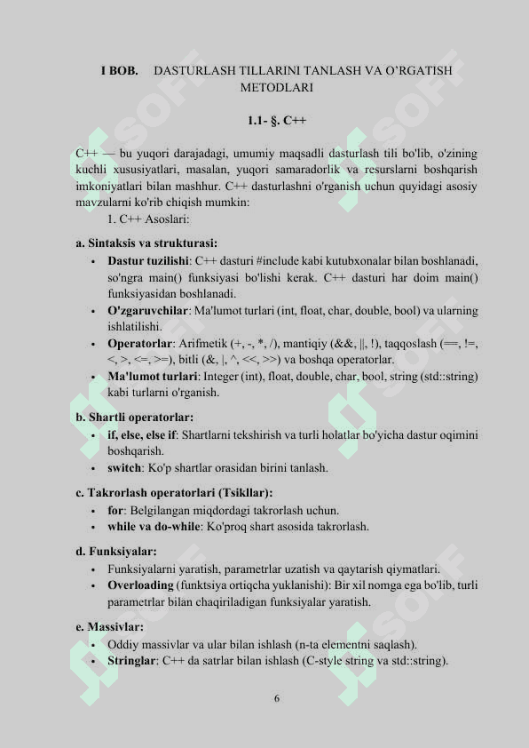 Daturlash tillarini o’qitish metodikasi. 6